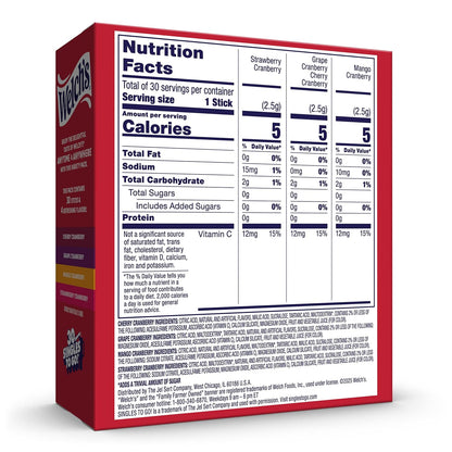 Portable Welch's Singles To Go drink mix packets