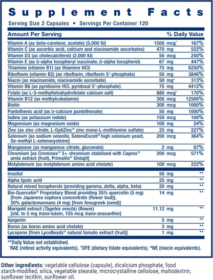 Two-Per-Day multivitamin with vitamins minerals and extracts