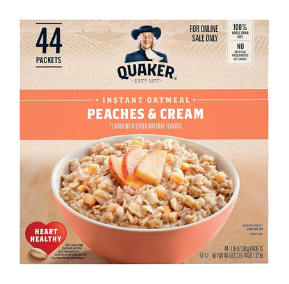 Quaker Instant Oatmeal Peaches and Cream breakfast packets