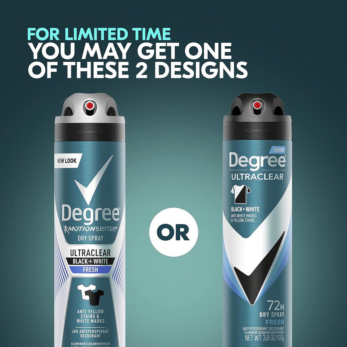 Degree Men deodorant spray with anti-stain technology