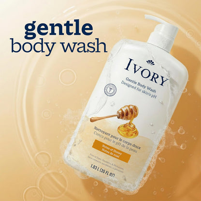 Ivory honey scented body cleanser bottle