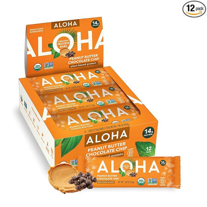 ALOHA Organic Plant Based Protein Bar packaging