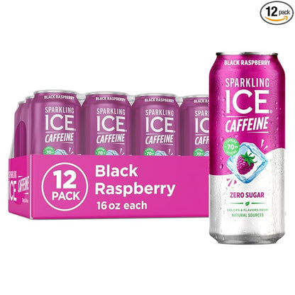 Sparkling Ice Caffeine Black Raspberry 12 pack cans