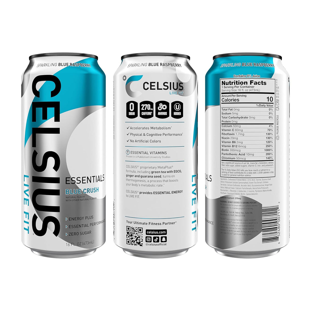 Sparkling Blue Crush CELSIUS energy drink pack