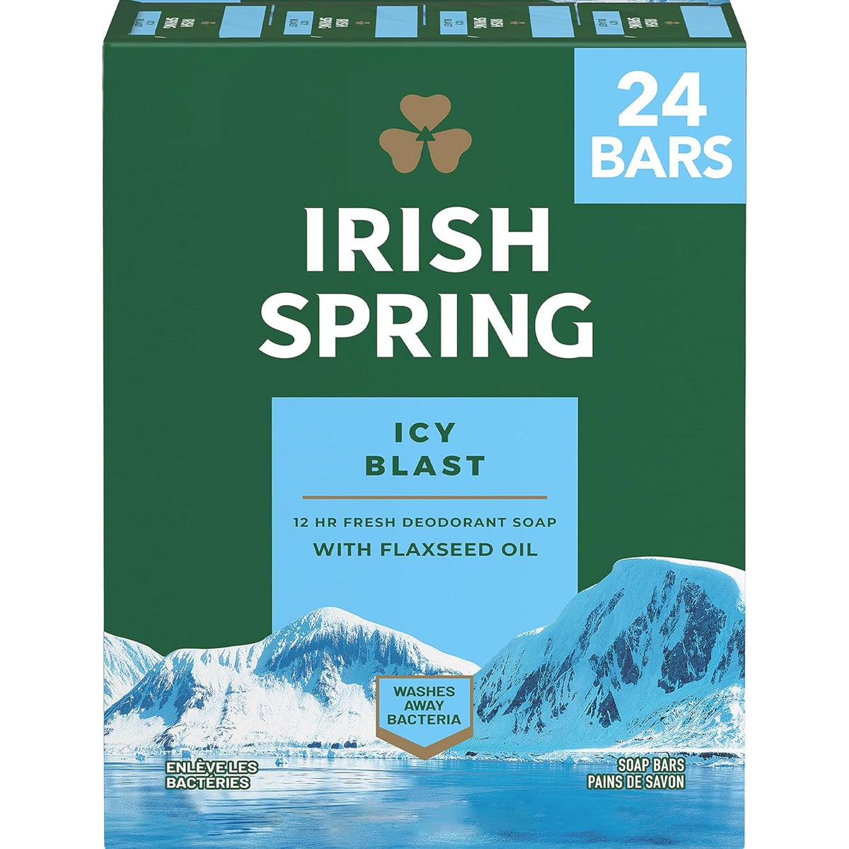 Irish Spring Icy Blast soap with 3.7 oz bars