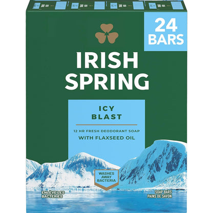 Irish Spring Icy Blast soap with 3.7 oz bars