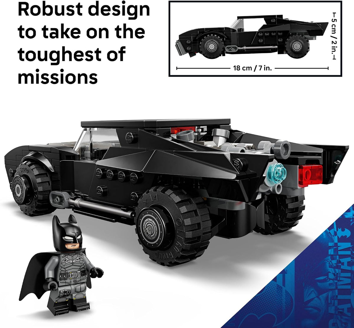 The Batman Batmobile display model from LEGO