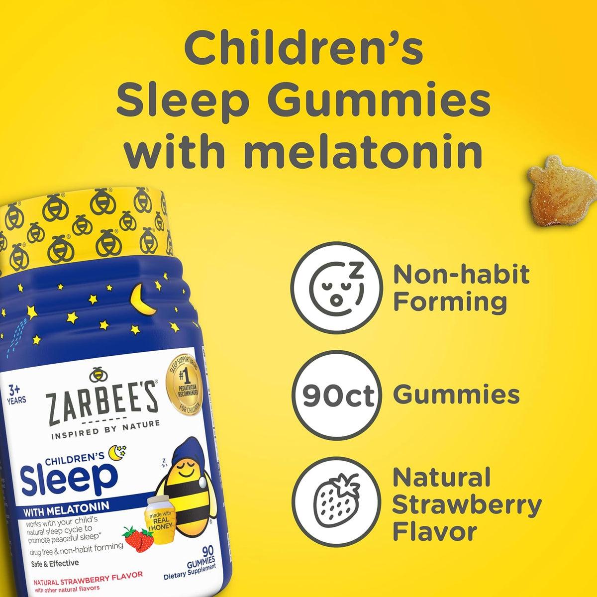 Gluten-free gelatin-free kids sleep support gummies