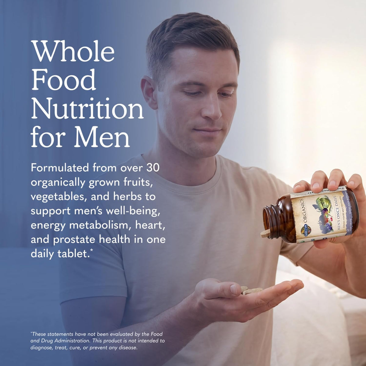 Garden of Life once daily men's vitamin tablets packaging