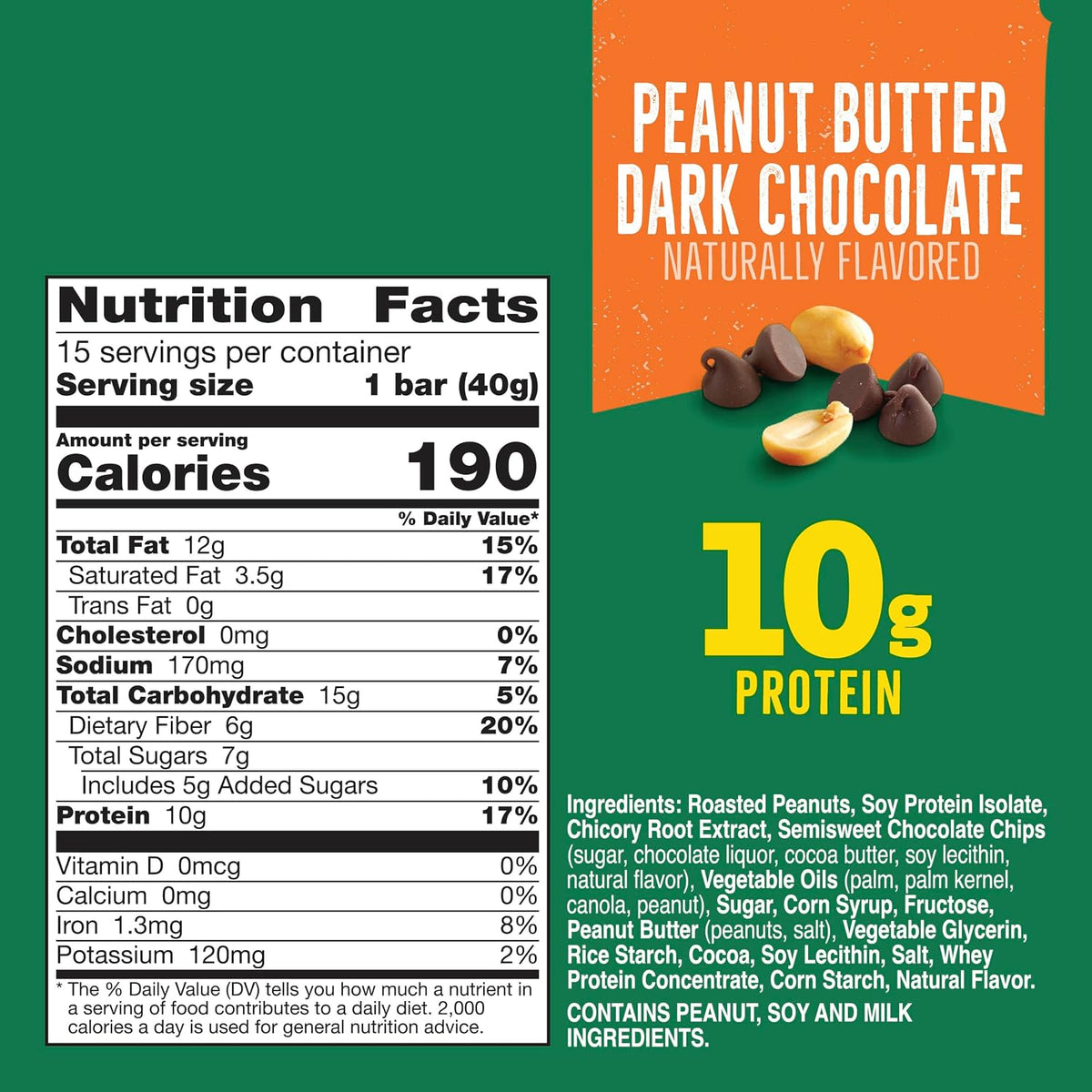 Gluten-free Nature Valley protein snack bars with peanuts