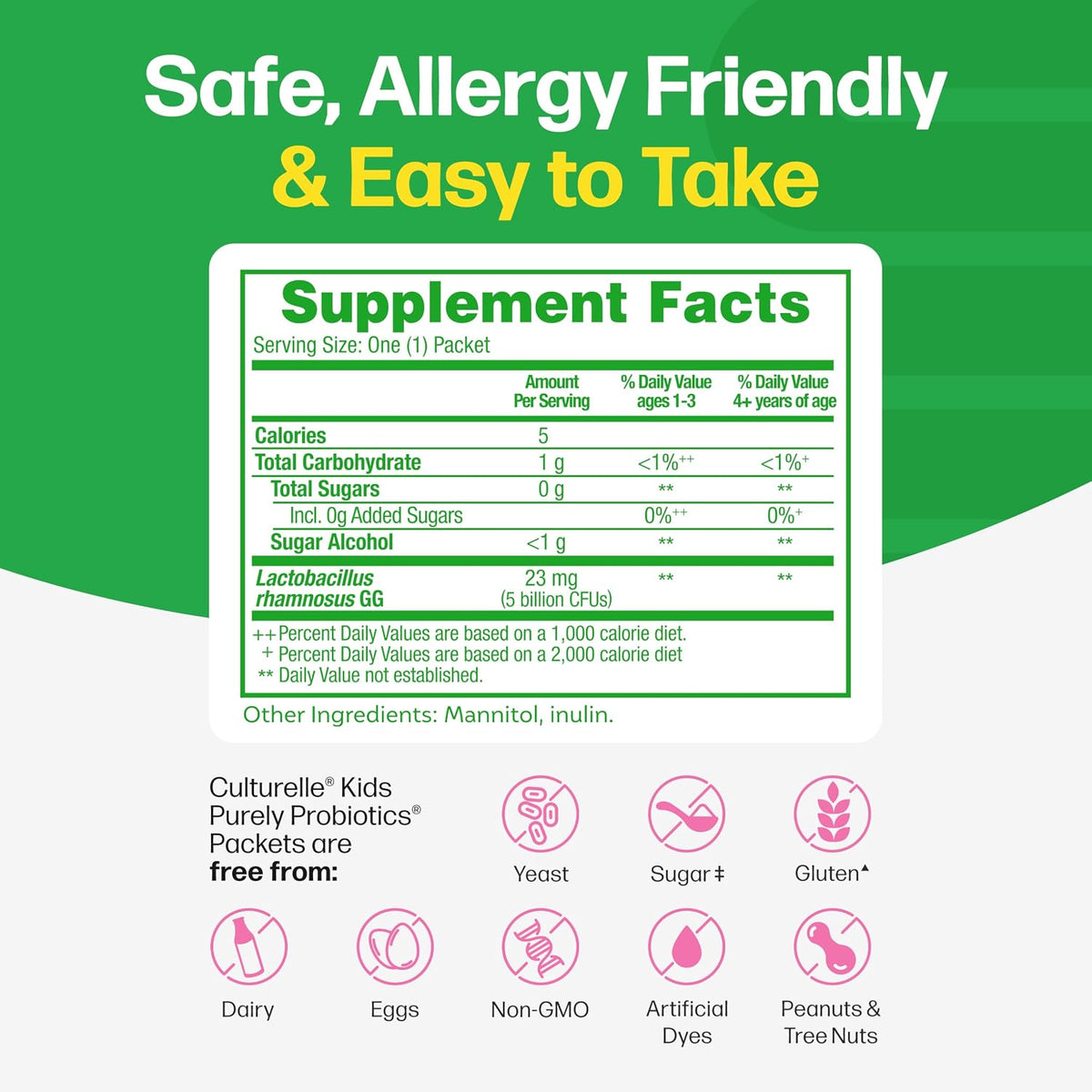 Kids daily probiotic supplement by Culturelle
