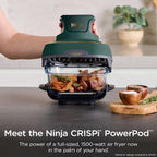 Ninja Crispi glass air fryer with snap-lock lid