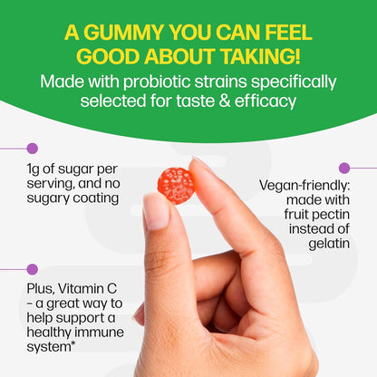Naturally sourced daily probiotic gummies packaging