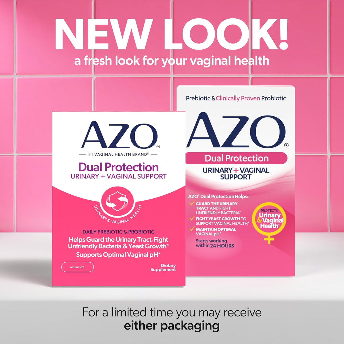 AZO Dual Protection feminine wellness capsules