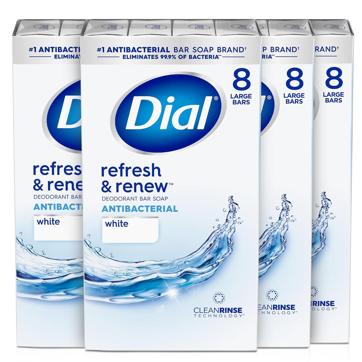 Dial antibacterial soap bars 4 oz each