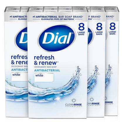 Dial antibacterial soap bars 4 oz each