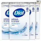 Dial Refresh & Renew white antibacterial bar soap 32 pack