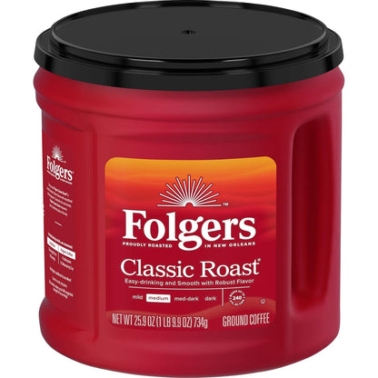 Folgers medium roast coffee for drip brewing