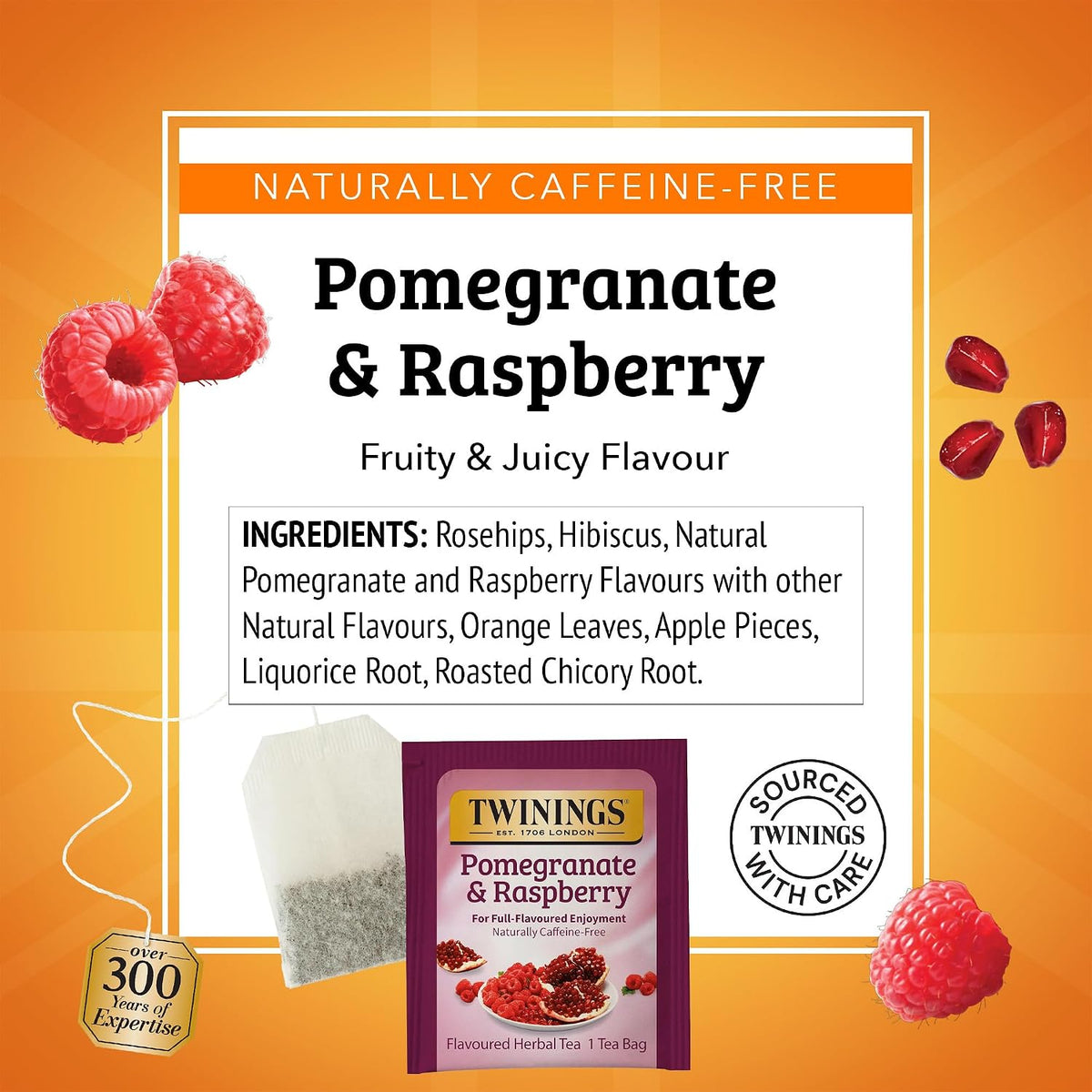 Twinings 100 teabag pack pomegranate raspberry