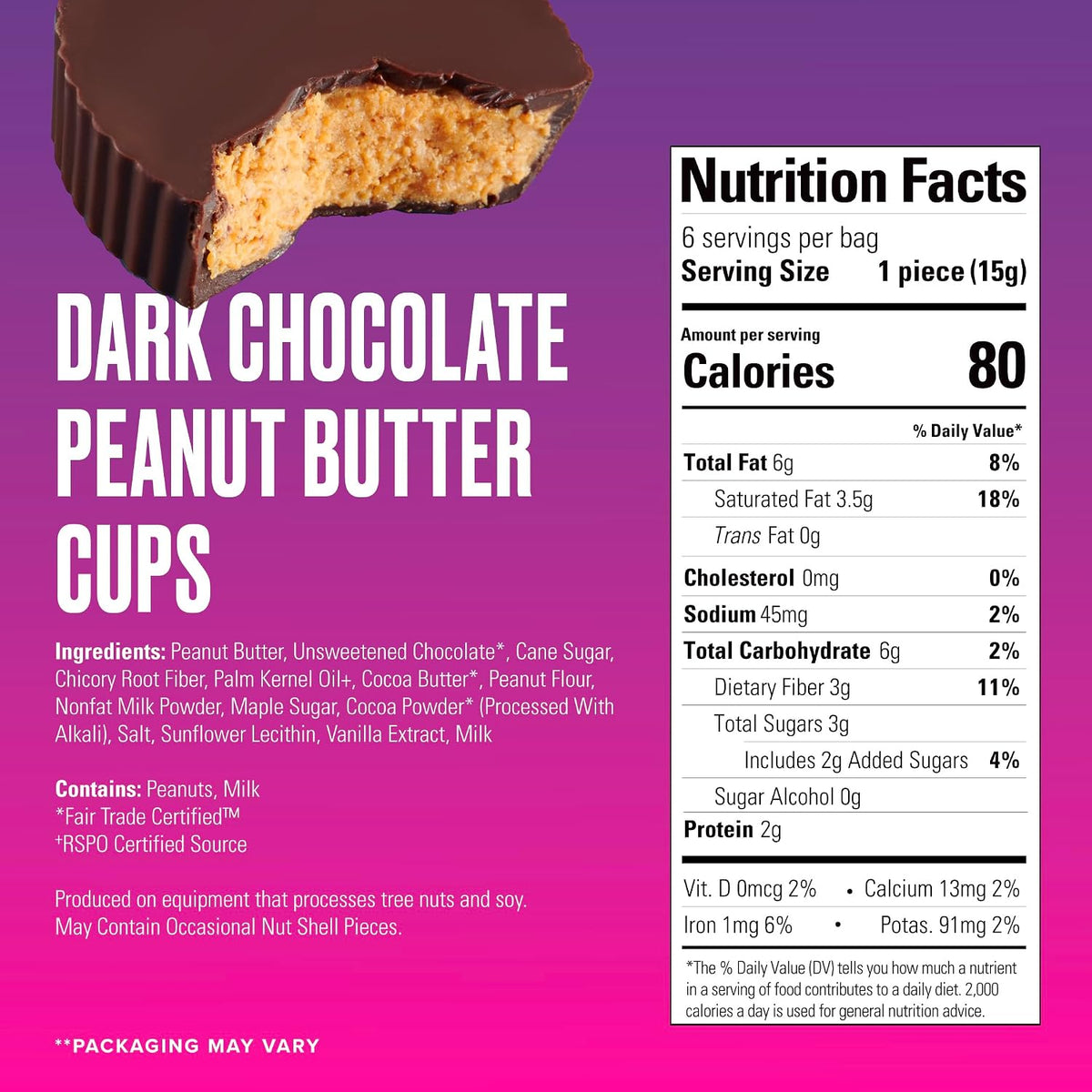 SKINNYDIPPED peanut butter cups better-for-you snack