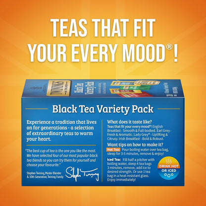 Twinings English Breakfast Earl Grey Irish Breakfast Lady Grey tea