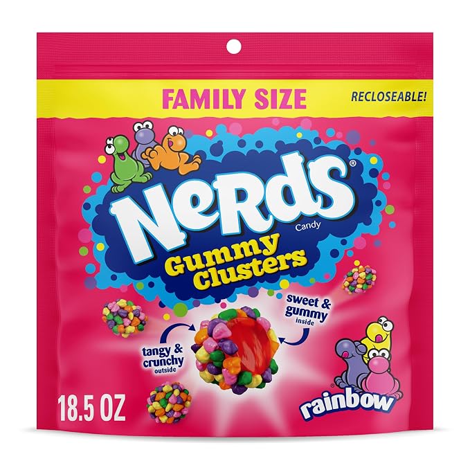 NERDS Gummy Clusters Rainbow Candy 18.5 oz bag