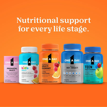 Visit the ONE A DAY Store — One A Day Multivitamin for Women 50 and Over Tablets, Womens Multivitamin 50 Plus with Vitamins D, C, E, Zinc & Biotin, Daily Vitamins for Woman 50+, 200 Ct (Packaging May Vary)