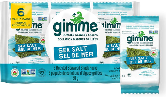 gimMe sea salt roasted seaweed snack pack