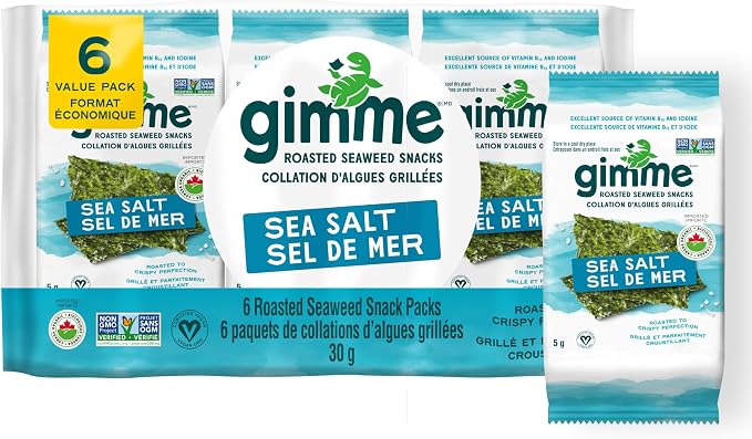 gimMe organic roasted seaweed sea salt snack multipack