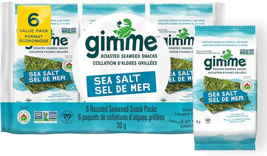 gimMe organic roasted seaweed sea salt snack multipack