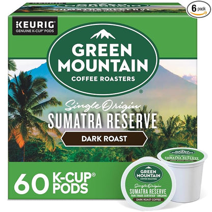 Green Mountain Sumatra Reserve coffee K-Cup pods, 60 count