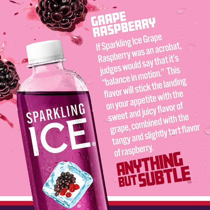 Grape raspberry low calorie sparkling beverage