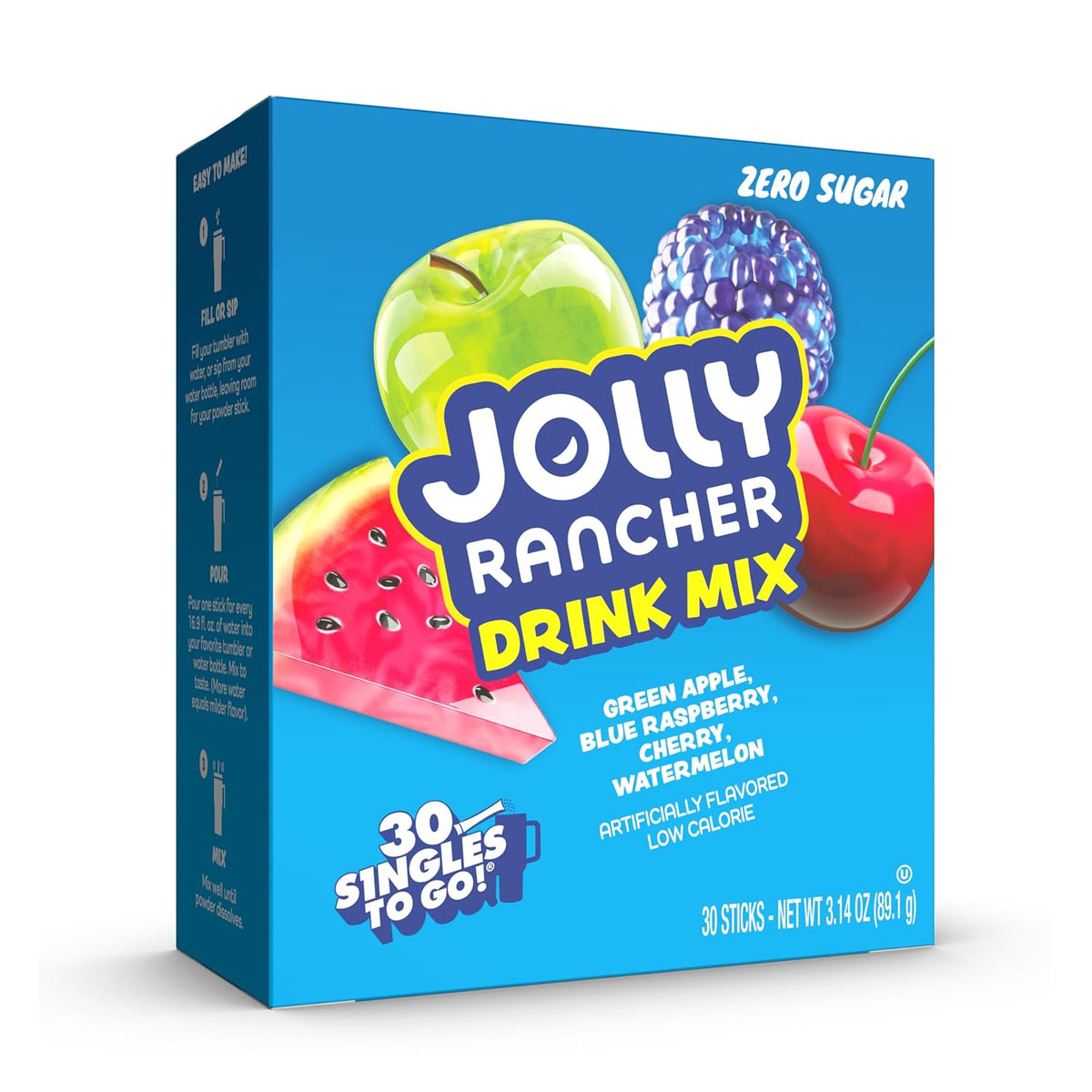 Jolly Rancher zero sugar drink mix packets 30 count