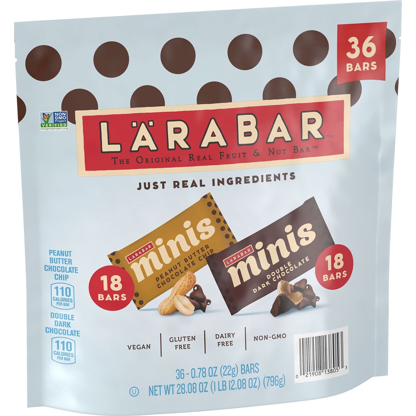 Larabar Minis Variety Pack 36 ct with chocolate and peanut butter bars