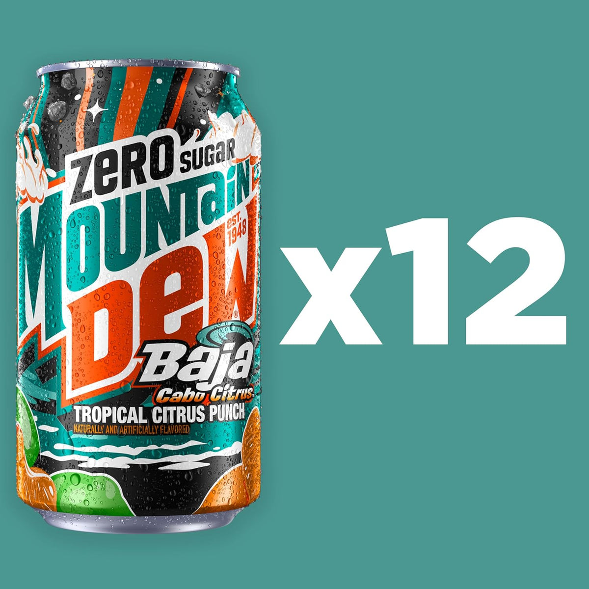 Mountain Dew citrus soda cans pack of 12