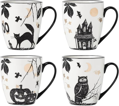 Lenox Haunted Halloween porcelain mug set for four