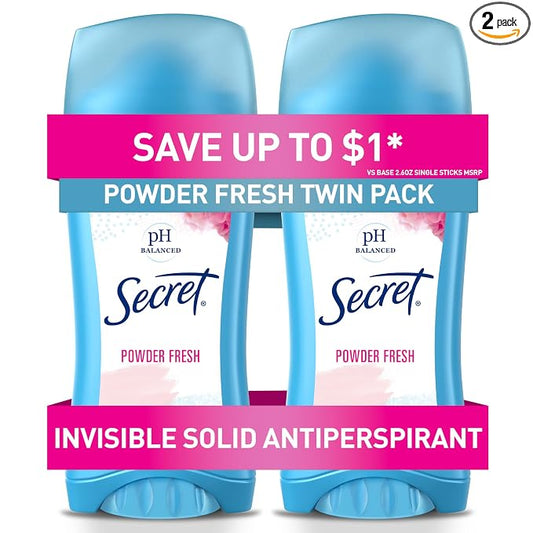 Secret Powder Fresh invisible solid deodorant twin pack