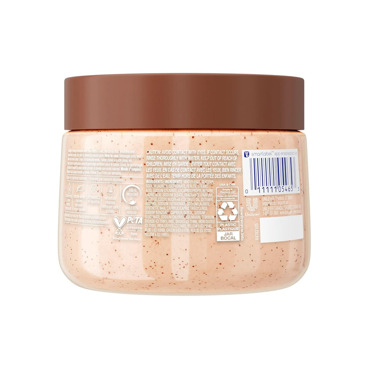 Brown sugar coconut butter body scrub for dry skin