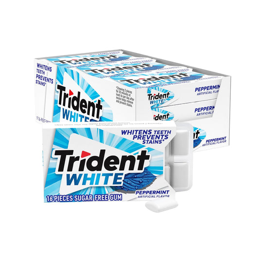Trident White peppermint sugar-free gum package