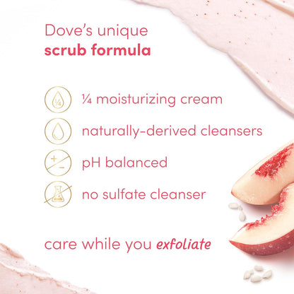 Dove body exfoliator with crushed rice and moisturizing cream