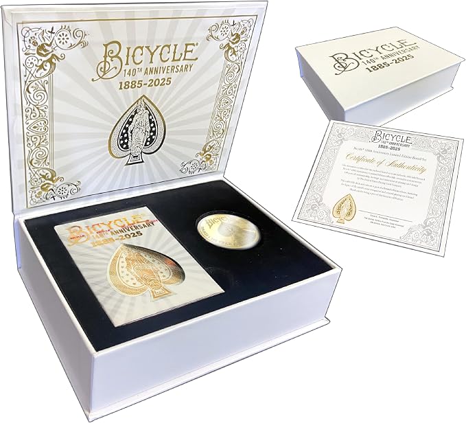 Red Bicycle playing card deck with blue deck