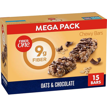 Fiber One oats and chocolate chewy bars 15 count box