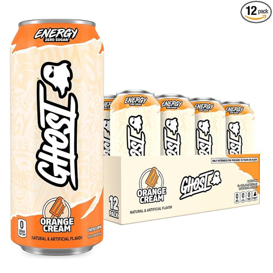 GHOST Orange Cream zero sugar energy drink 12-pack