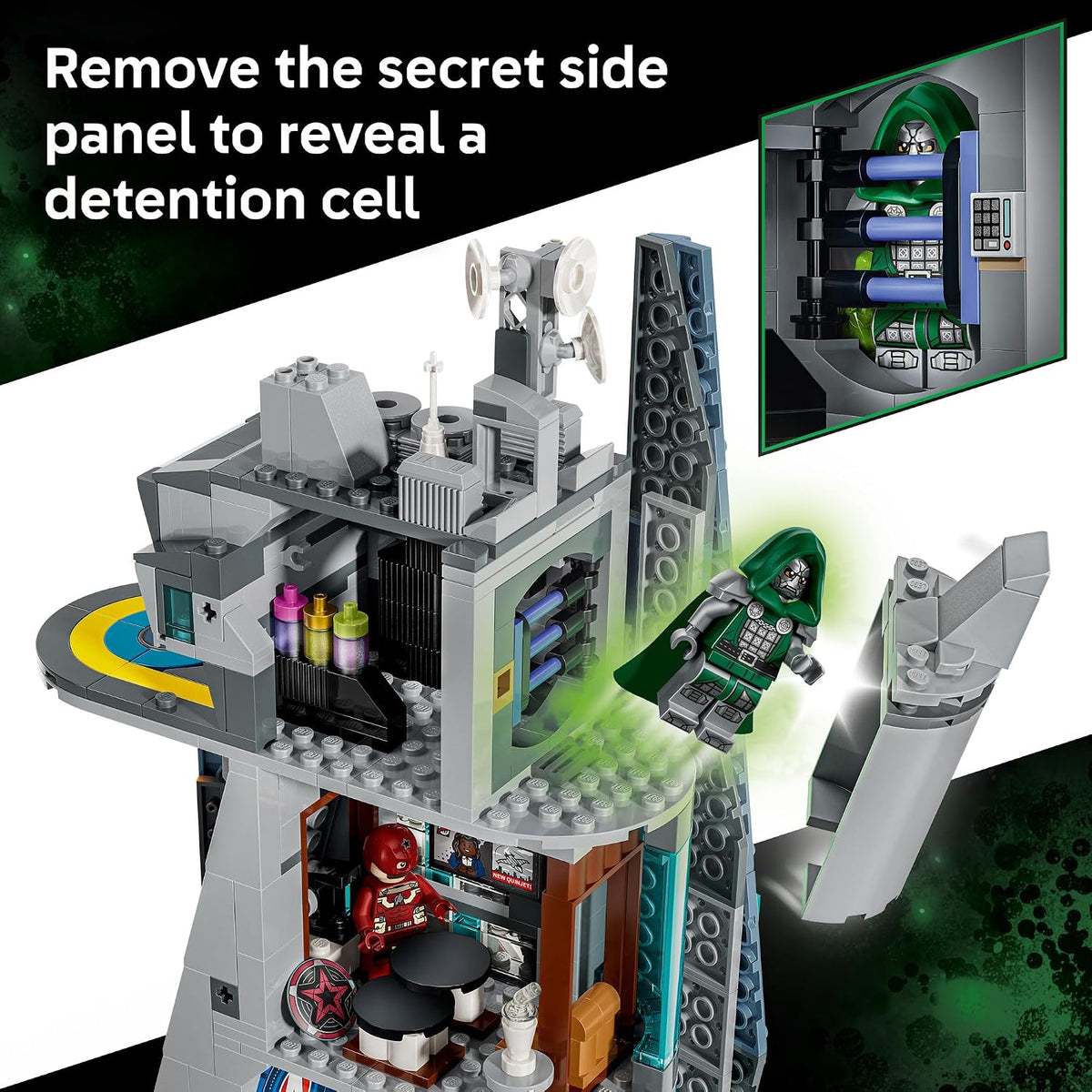 LEGO Avengers Tower playset with Doctor Doom and heroes