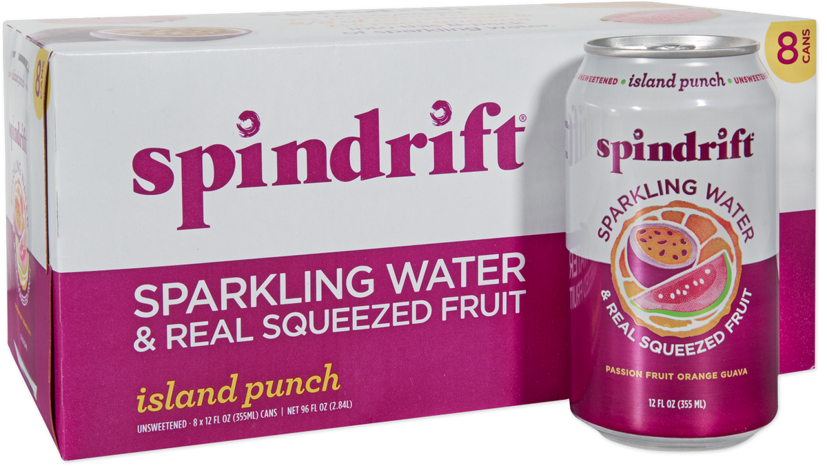 Spindrift Island Punch sparkling water beverage