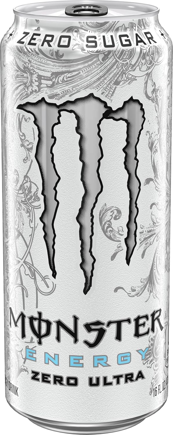 16 ounce Monster Energy Zero Ultra drink