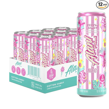 Alani Nu Cotton Candy sugar free energy drink 12 pack
