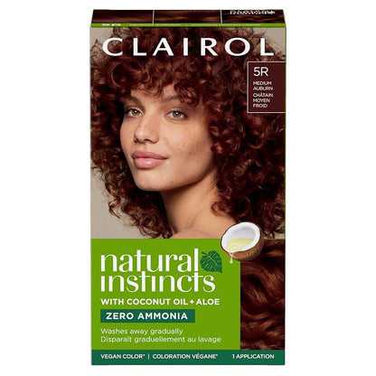 Clairol Natural Instincts medium auburn hair dye box
