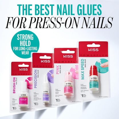 Nozzle tip nail glue for glue-on nail repairs