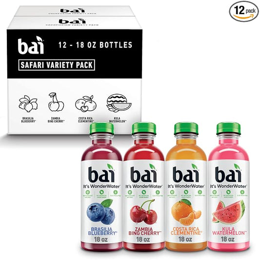 Bai antioxidant infused water variety pack 12 bottles